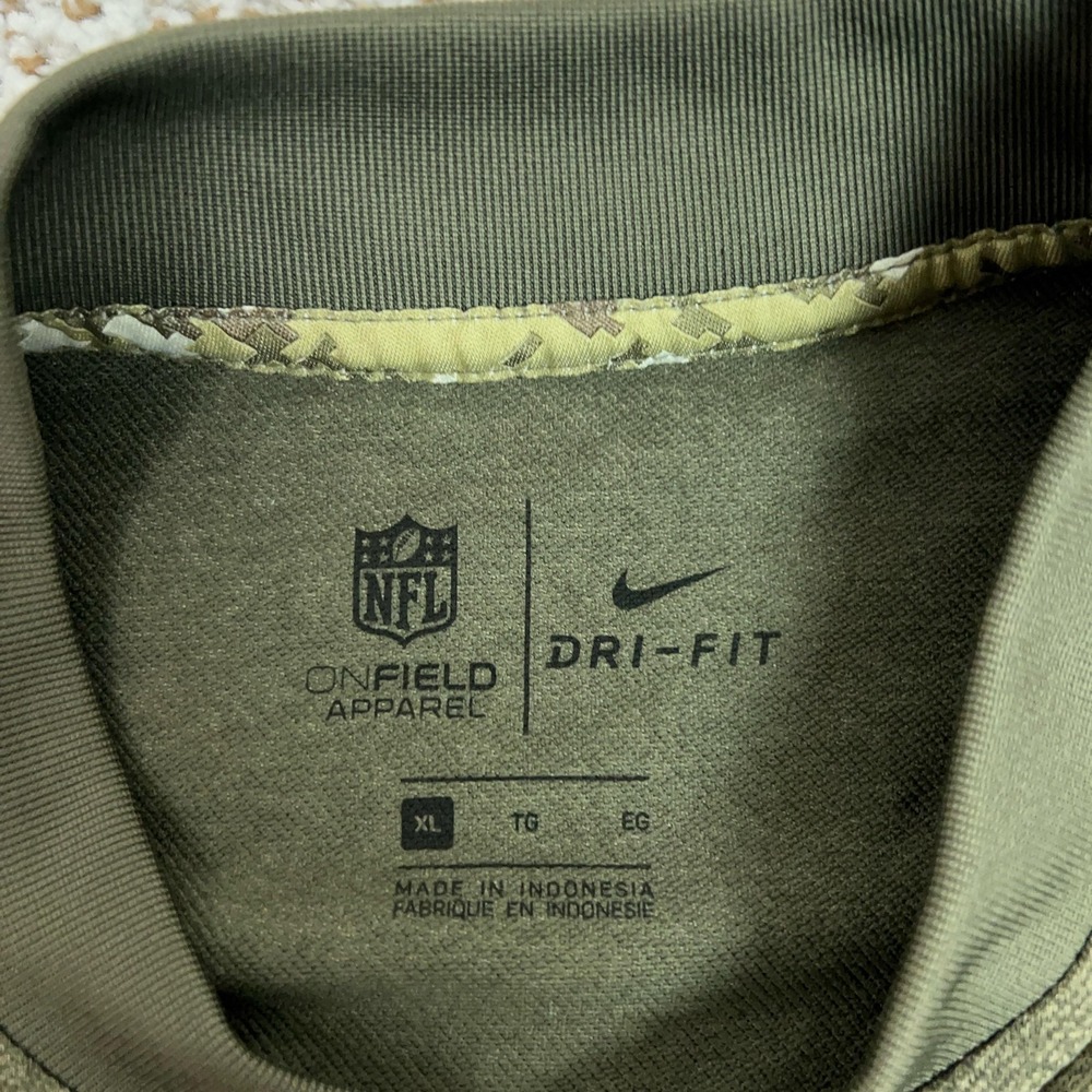 Minnesota Vikings Shirt Mens XL Green NFL Football Nike Henley Salute Service - Picture 5 of 11